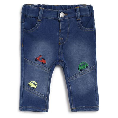 Boys Medium Blue Stretch Denim Long Trouser